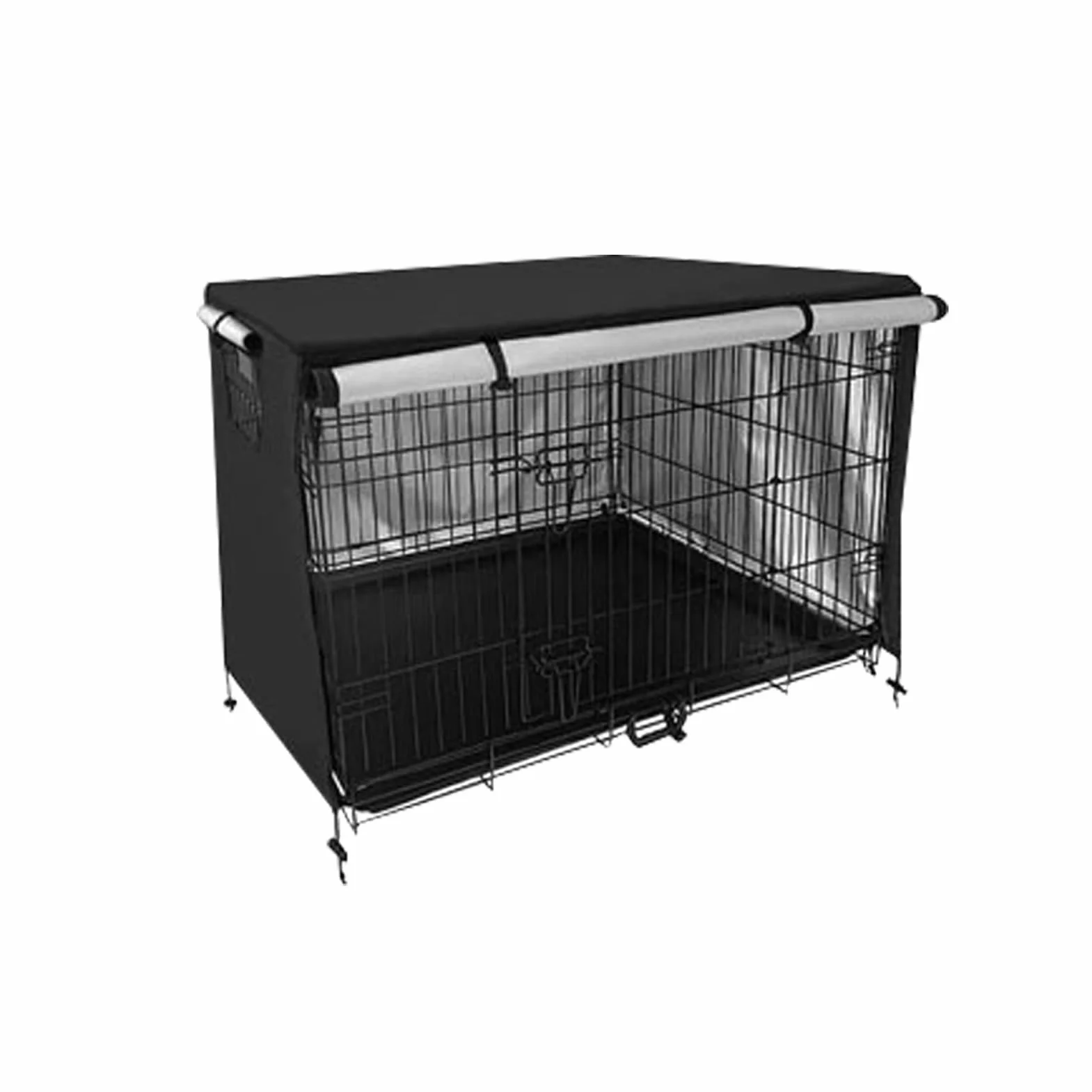 Bache Cage Chien Imperméable Respirante en Polyester, Housse de Niche pour Animaux