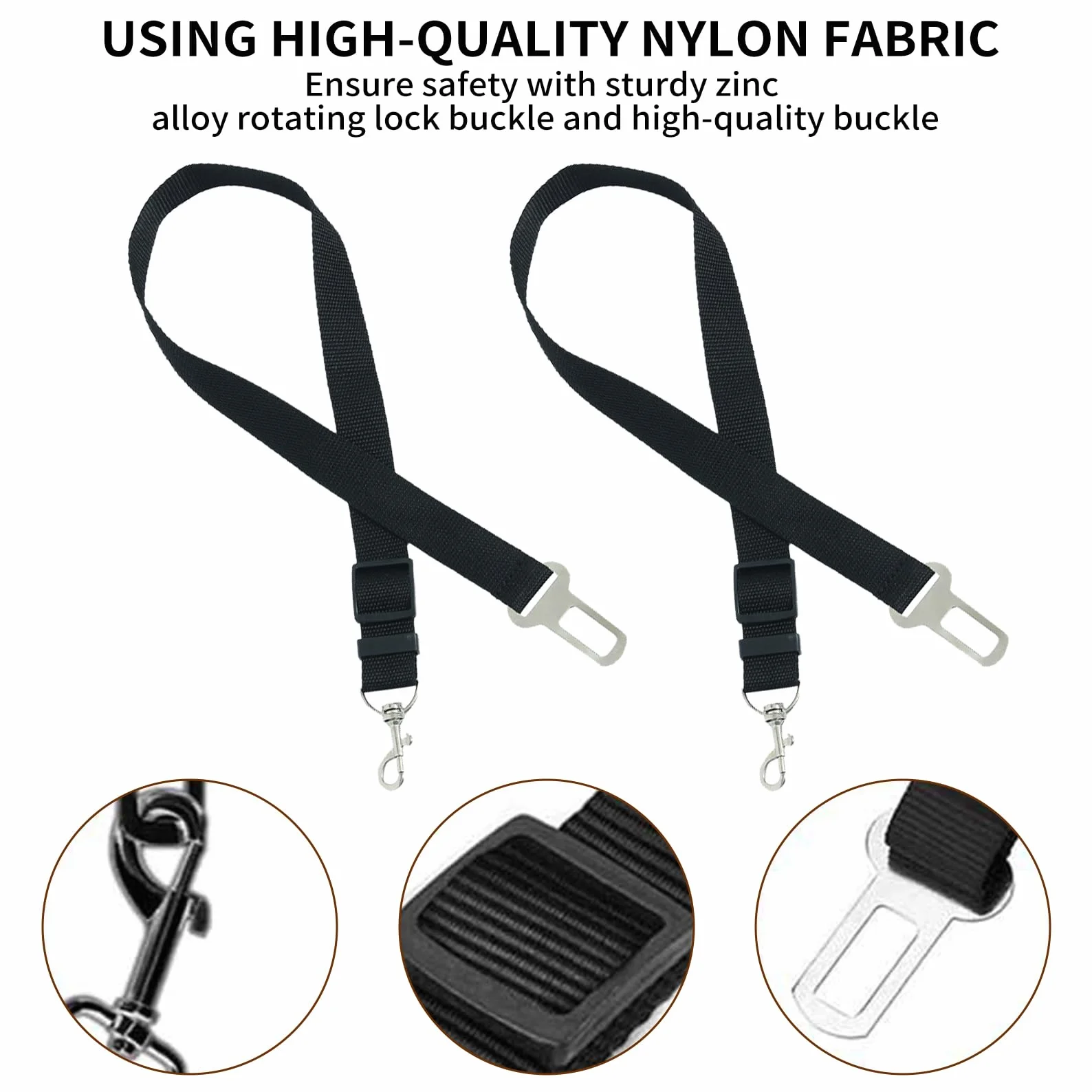 Harnais Ceinture Chien Voiture Sécurité Accessoires Attache Rallonge Transport pour Chats Chiot