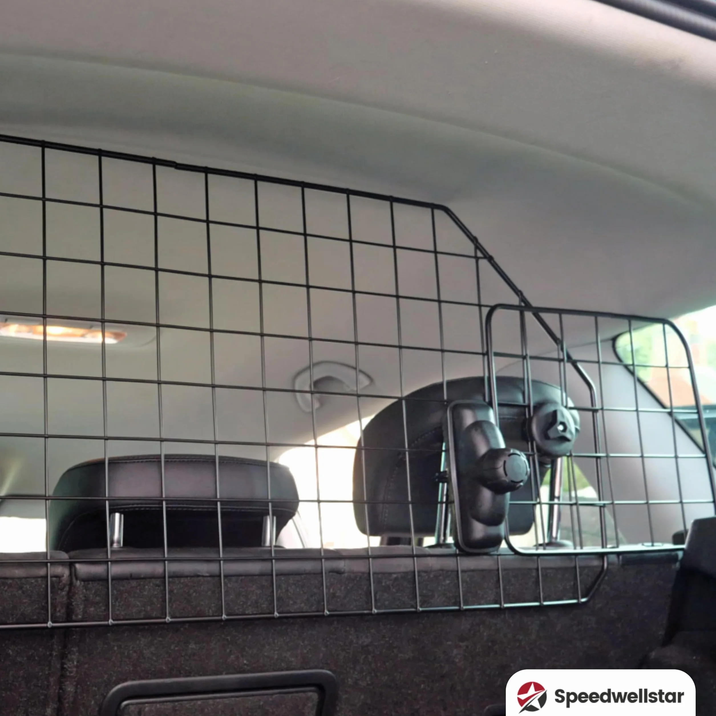 Speedwellstar Grille de Séparation Chien Coffre Voiture Universelle Réglable Barrière Mesh Métal