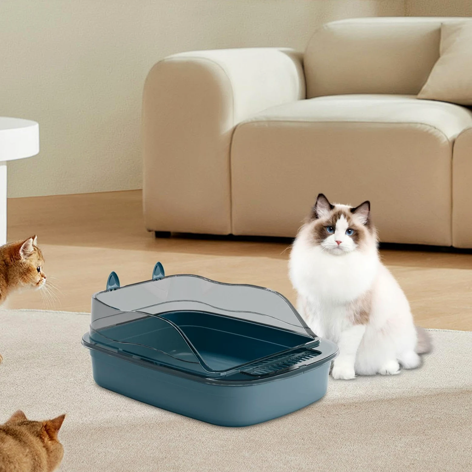 Baoblaze Caisse de Litière pour Chat Adulte, Chaton et Deux Chats Grande Arbre