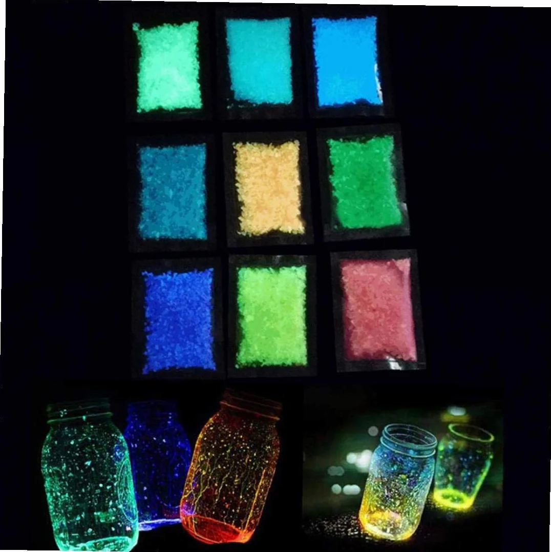 Phosphorescent Poisson Aquarium Gravier Décoratif Foncé Sable 4pcs
