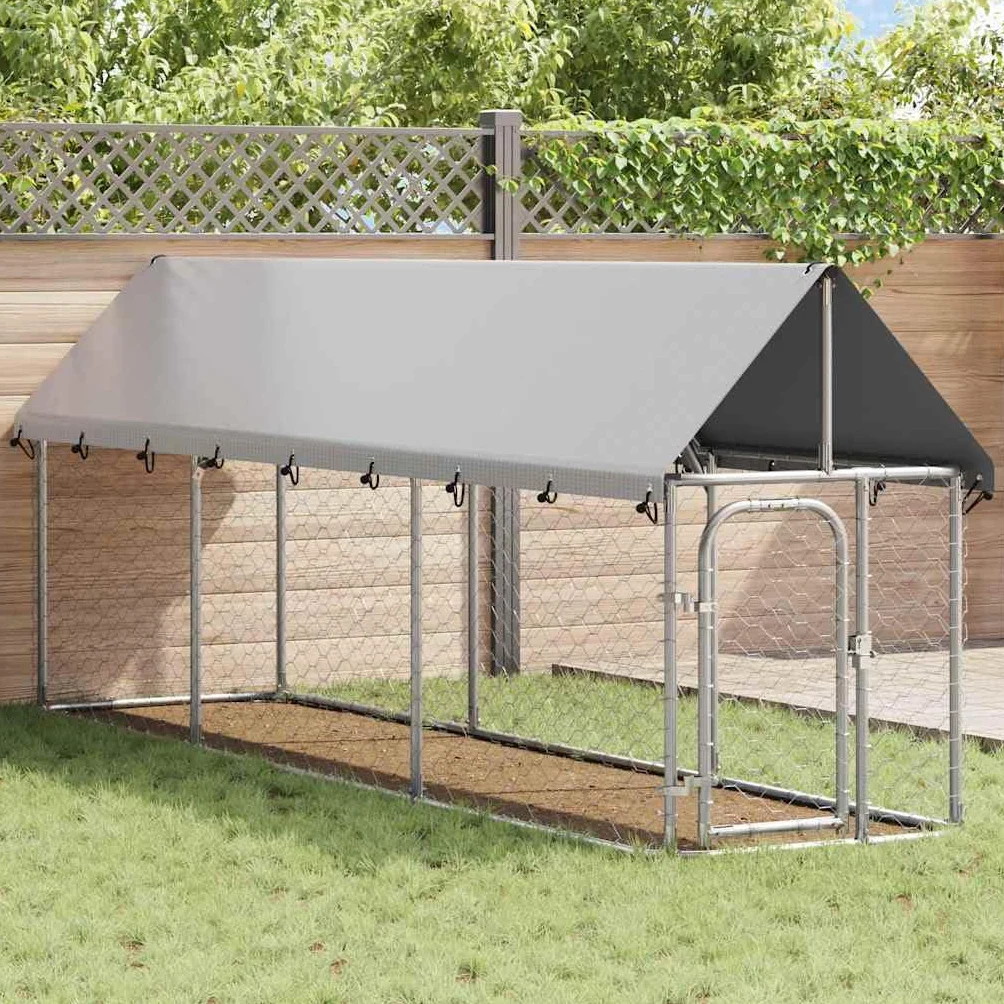 Chenil extérieur avec toit 400x100x150 cm