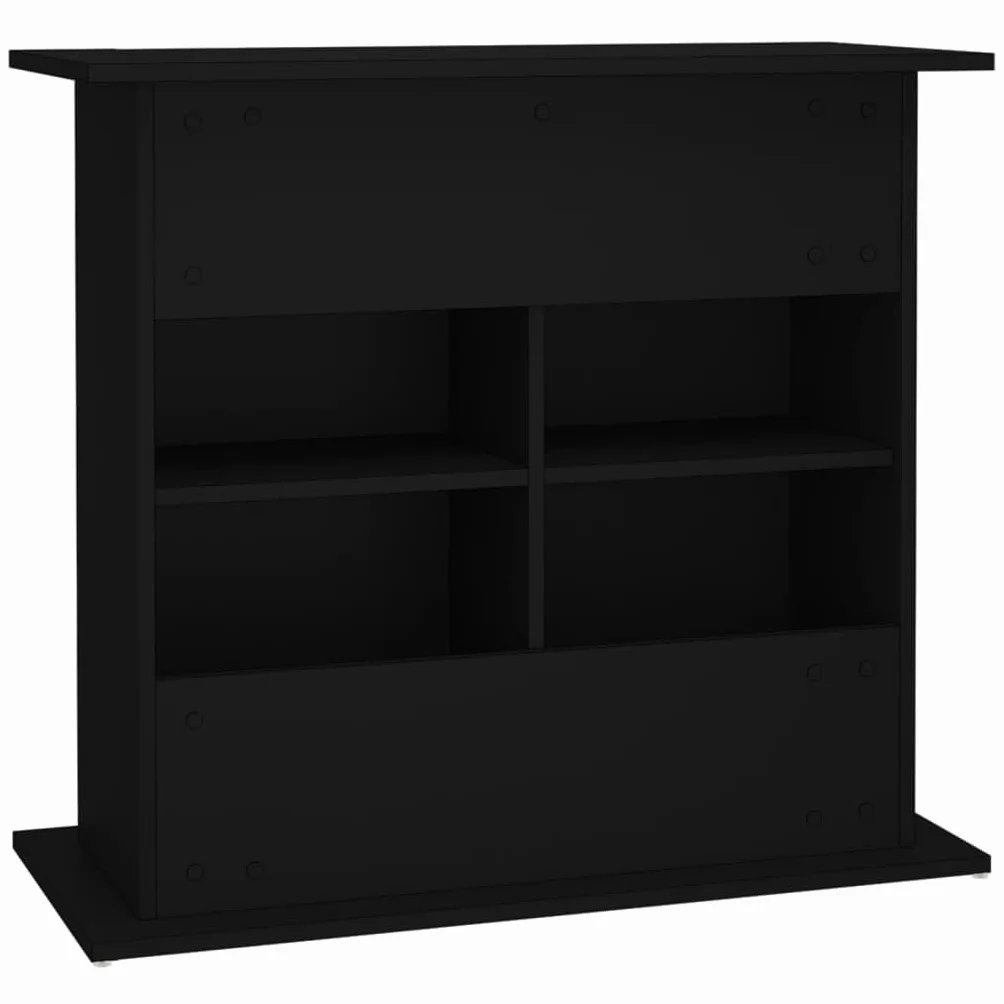 Support pour aquarium noir 81x36x73 cm bois d'ingénierie