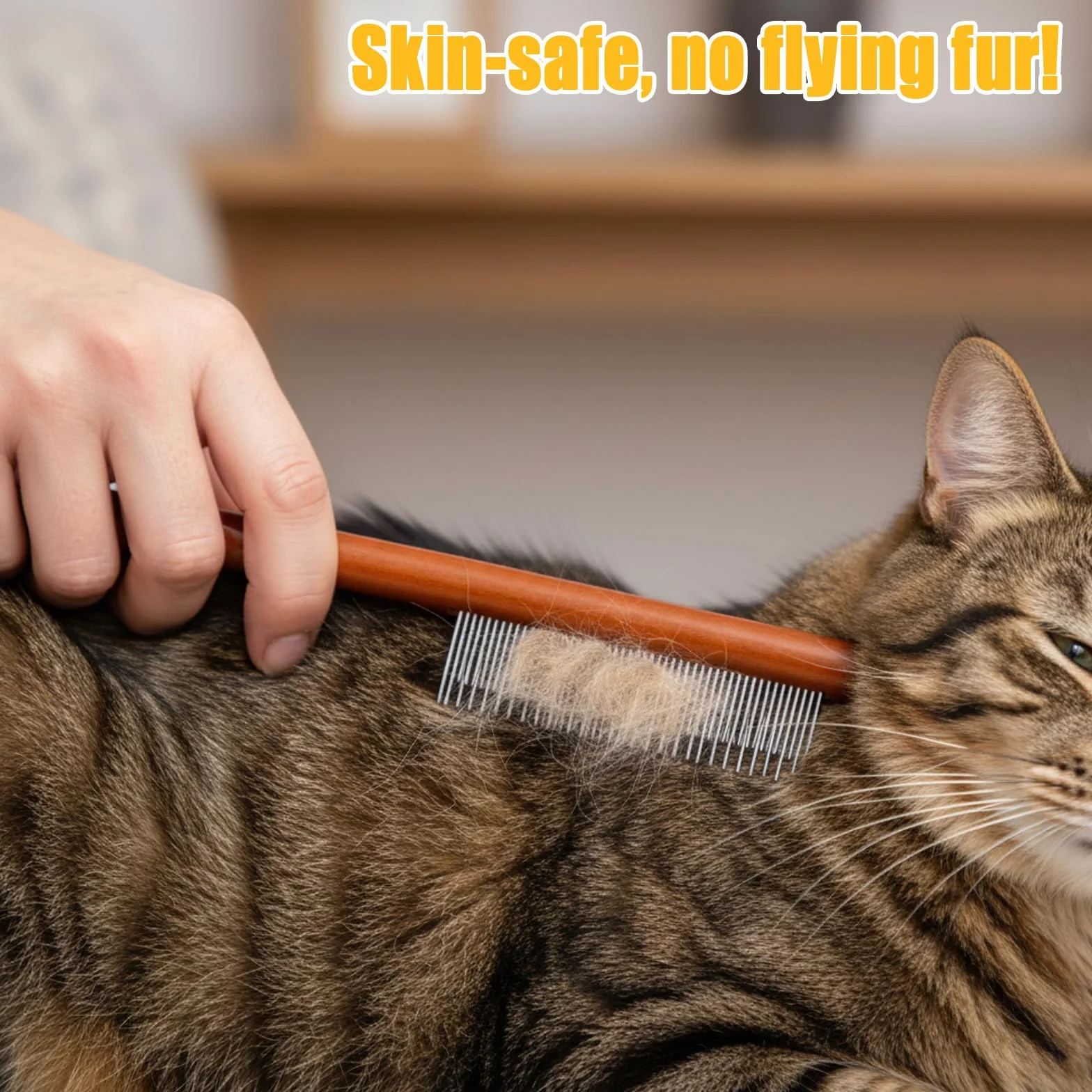 Peigne pour chat et chien, 3 pièces, peigne en bois pour démêler les poils longs et courts, peigne anti-nœuds en métal, idéal pour le toilettage des animaux