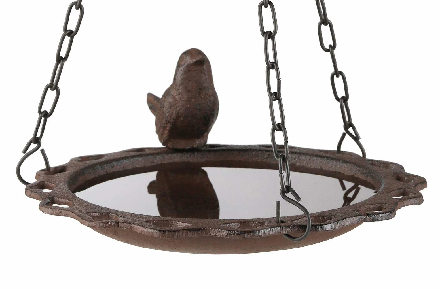 Abreuvoir à oiseaux en fonte pour jardin, suspendu 1 pièce