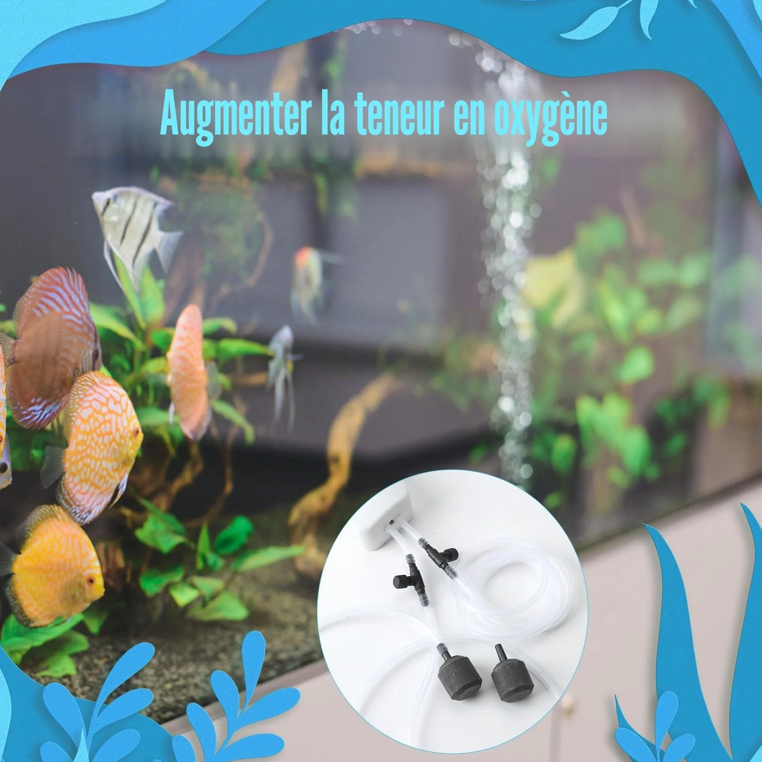 Pompe à air USB Double Pierre à air Mini Pompe à oxygène 1 W Portable pour Aquarium