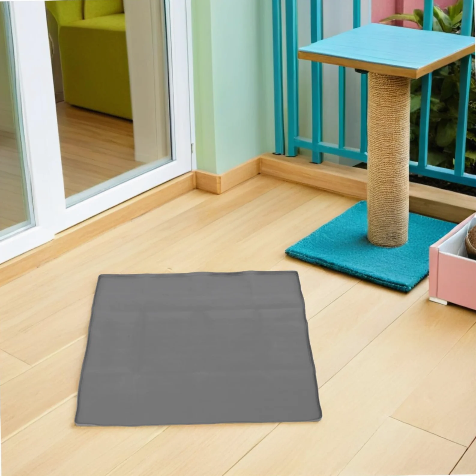Kisangel Support pour Tapis de Propreté Chien Antidéversement en Silicone Réutilisable 60 X 50 Cm Plateau avec Rebord Haut pour Apprentissage Propreté Chiots Intérieur