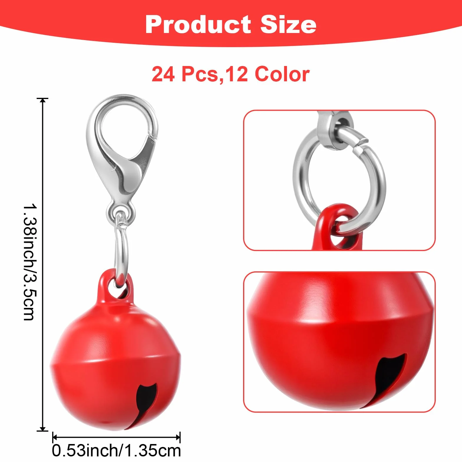 Tyqour clochettes pour collier de chat 24 pièces métal accessoires animaux