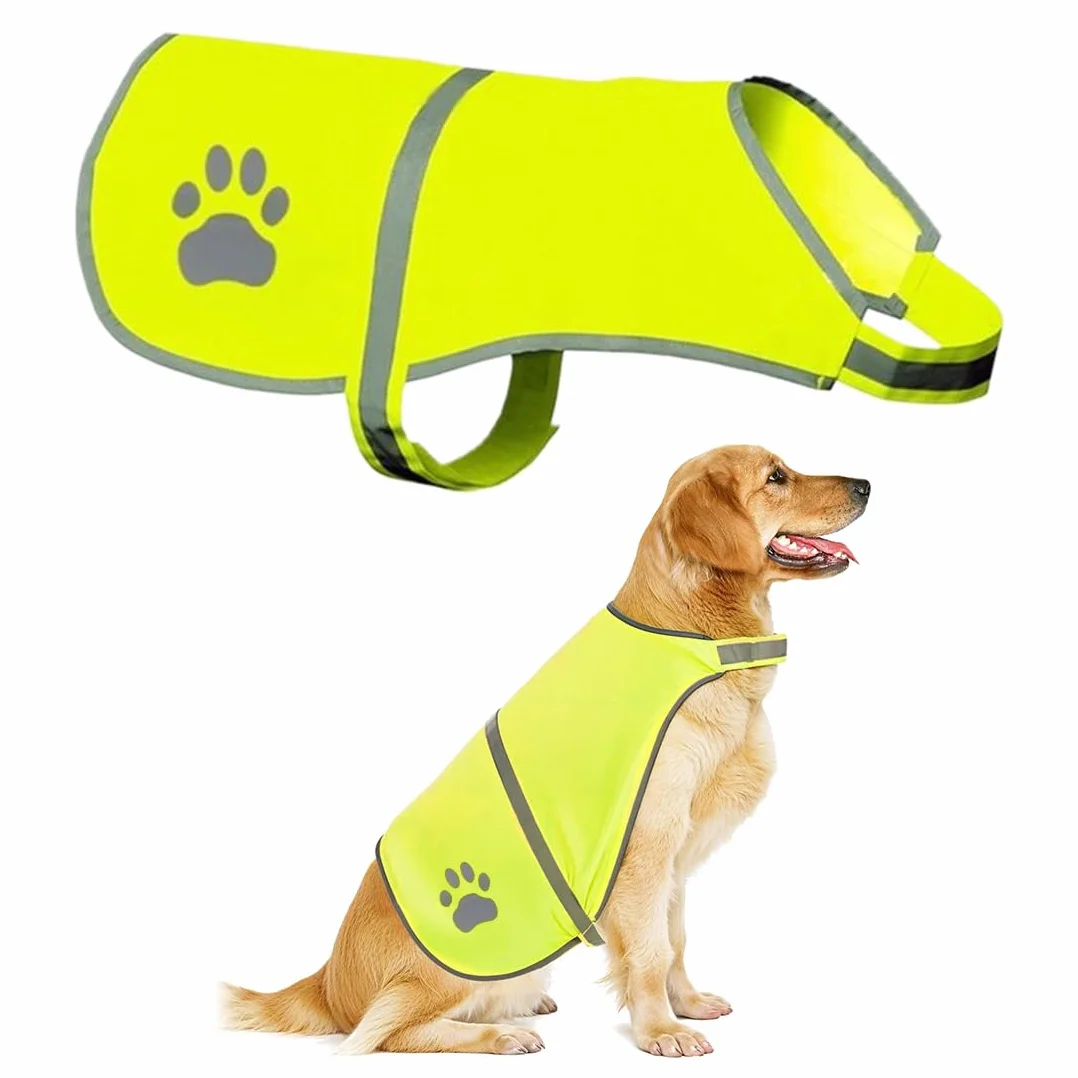 Gilets de sécurité réfléchissants haute visibilité pour chien imperméable taille M