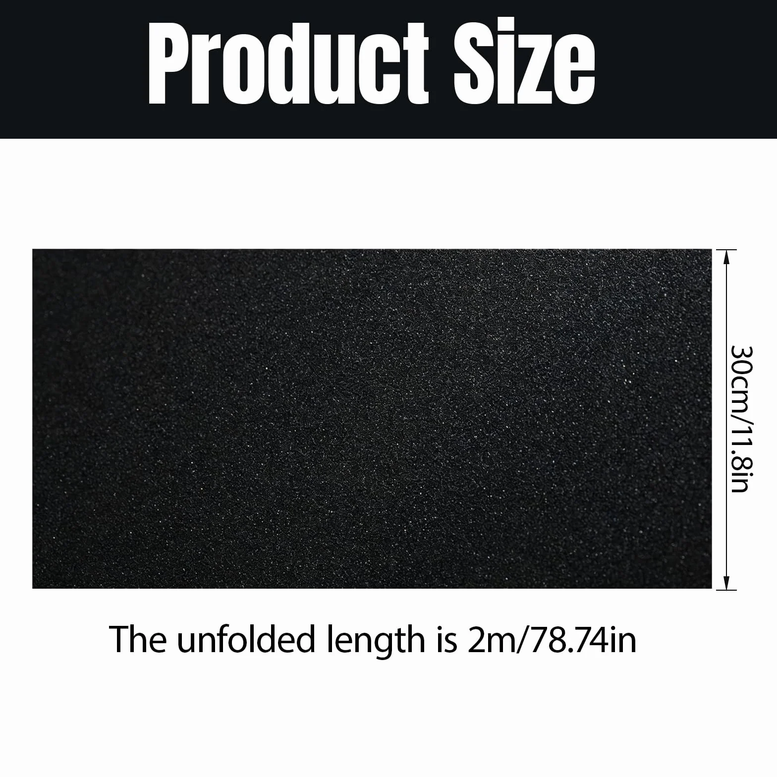 Fond d'aquarium Statique Noir Autocollant PVC 30cm*200cm