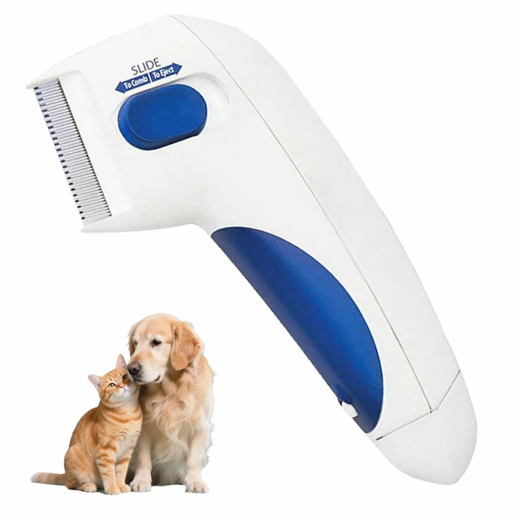 Peigne électrique anti-puces pour chats et chiens, brosse anti-puces rechargeable, outil de toilettage sûr