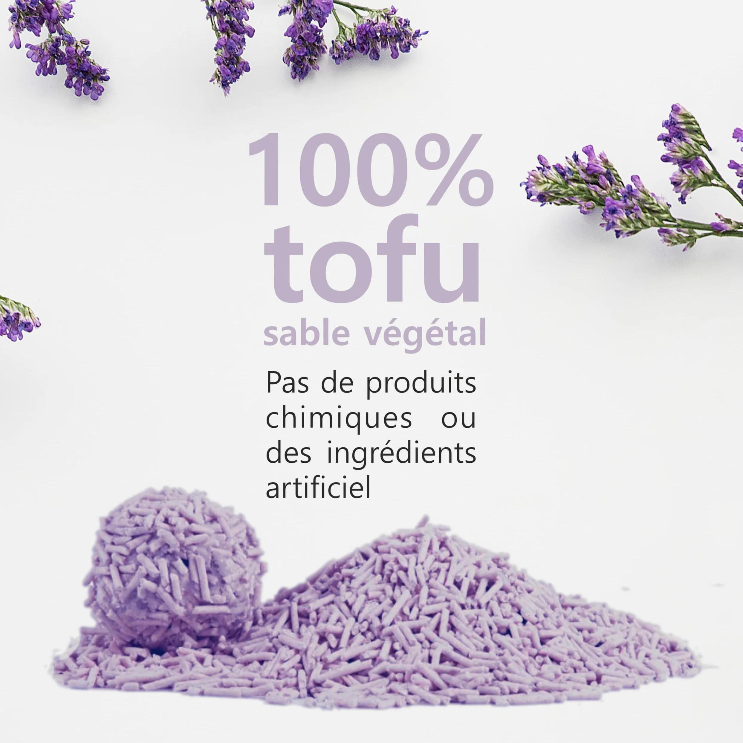 Litière de tofu pour chats (18 L/7,5 kg) - Naturel et biodégradable - Agglomérant instantané, faible en poudre, contrôle des odeurs durable, ultra absorbant, jetable dans les toilettes