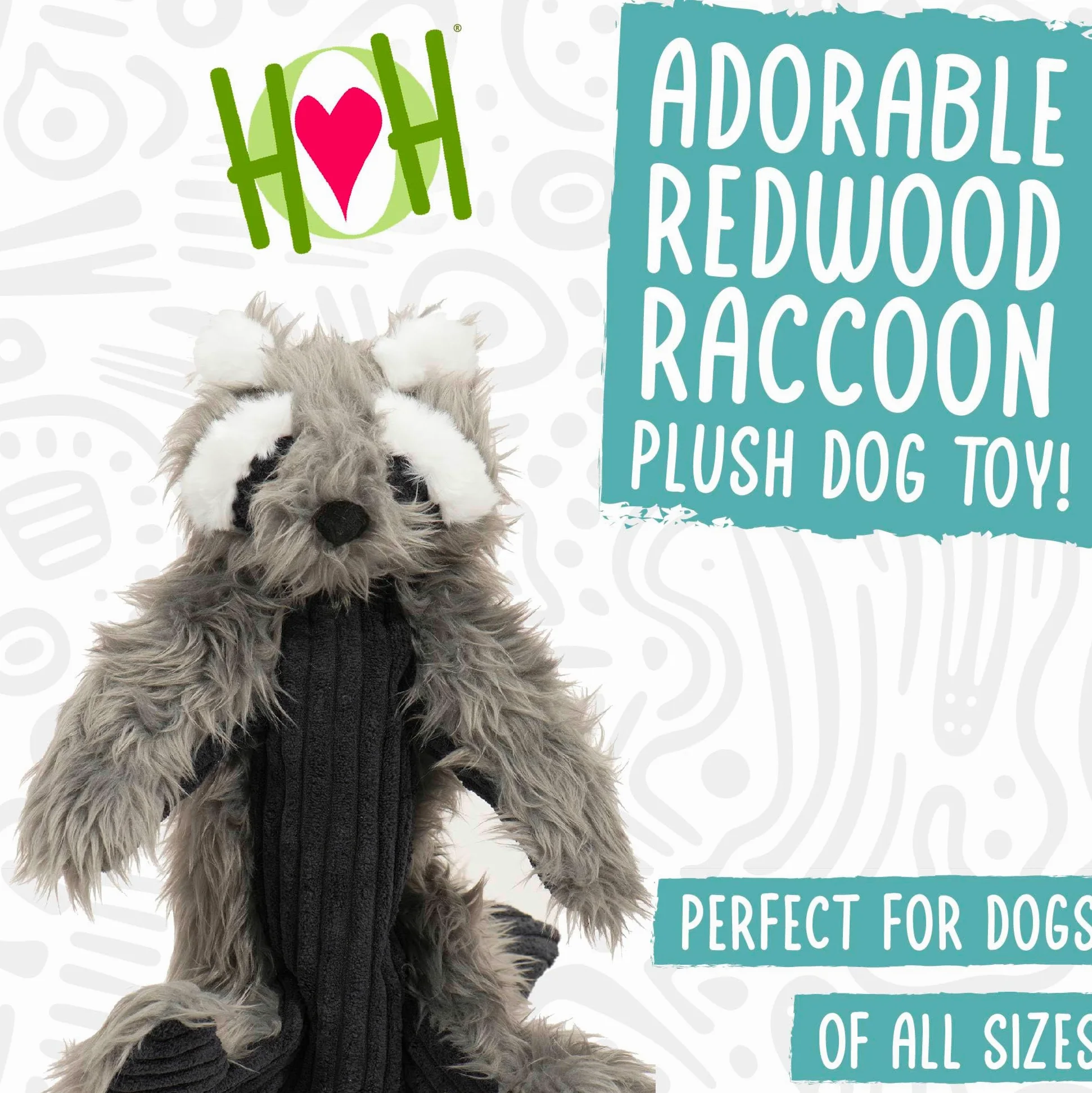 HuggleHounds X-Brace – Jouet interactif en peluche pour les garder occupés, jouet couineur et froissé pour chiens de petite, moyenne et grande taille, corde nouée interne durable, rembourrage minimal