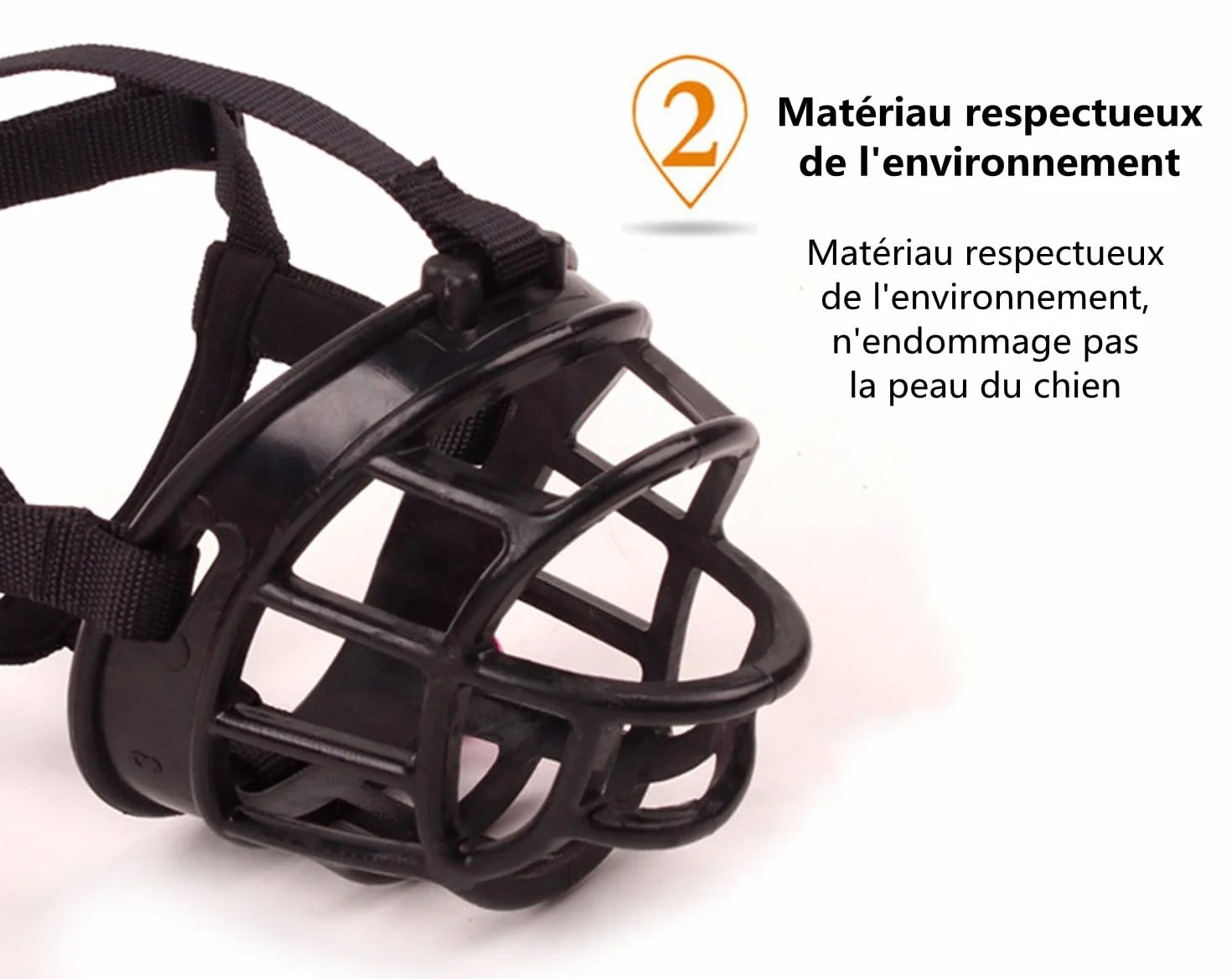 LATRAT Muselière pour Chien, Empêche Les Morsures, Museau d'Entraînement Respirant pour Petits,Moyens Et Grands Chiens, Taille 3