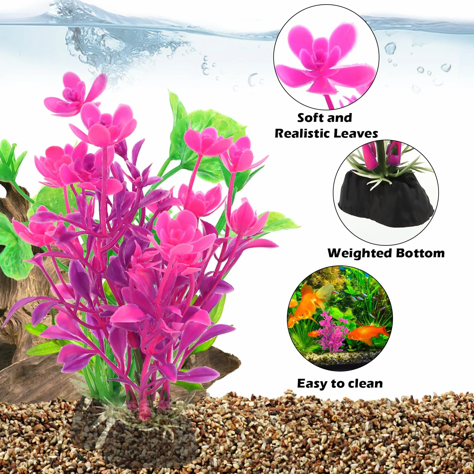 Aquarium Decoration Plante, 11 Pièces Vert Plantes Artificielle pour Aquarium et Terrarium