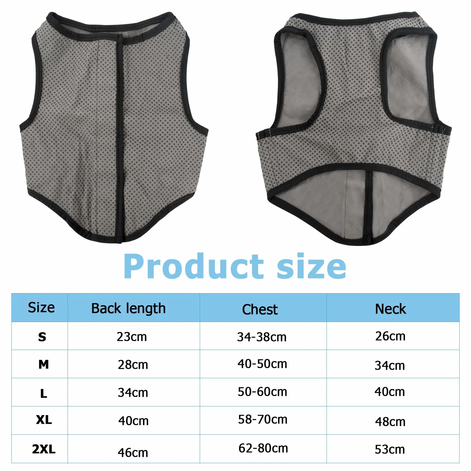 Gilet de Refroidissement Chien Tailles 5 Veste Rafraîchissant Petite Moyenne Grande Taille Été Manteau Cool Confortable Extérieur Camping XL