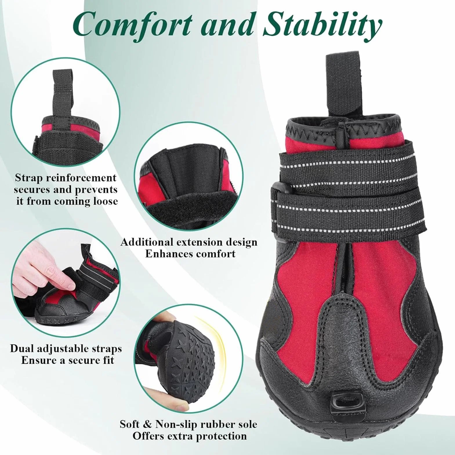 SENECESLI Attelle de Pied Tombante pour Chien, Respirante avec Semelle Antidérapante, Arthrite, Chaussette Élastique (M)