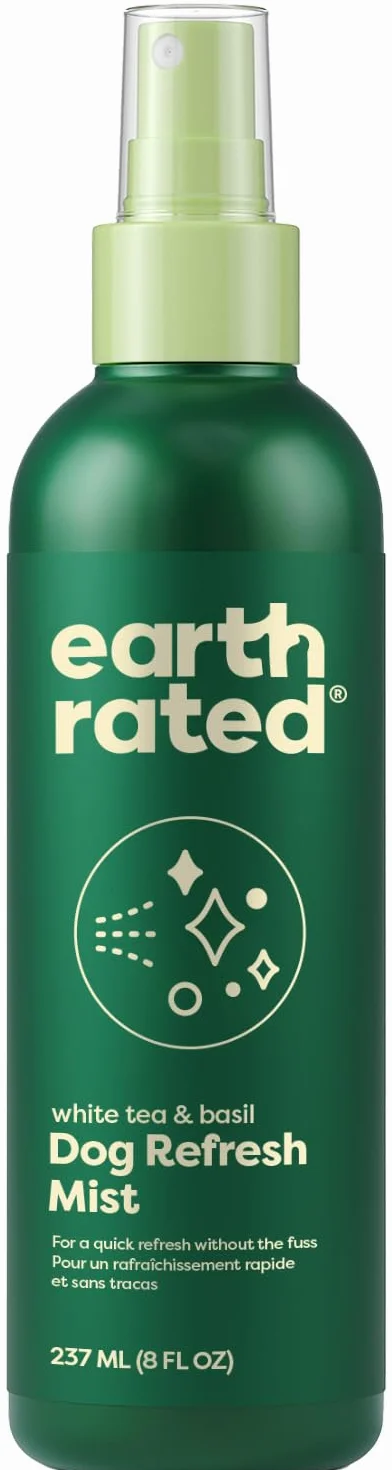 Earth Rated Spray désodorisant pour chien 236,8 g éliminant les odeurs tous types de pelage parfum thé blanc basilic