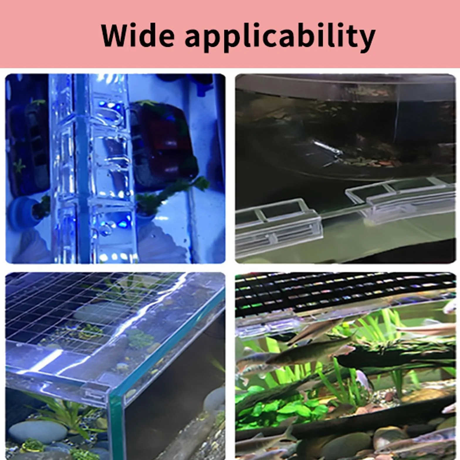 Clips de Protection en Verre pour Aquarium 6mm, Support d'Aquarium Acrylique, 6 Pièces