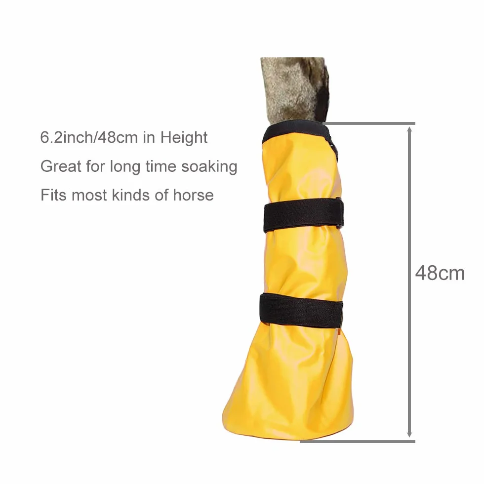 Sac de trempage réutilisable pour sabot de cheval avec coussinet en EVA et sangle auto-adhésive