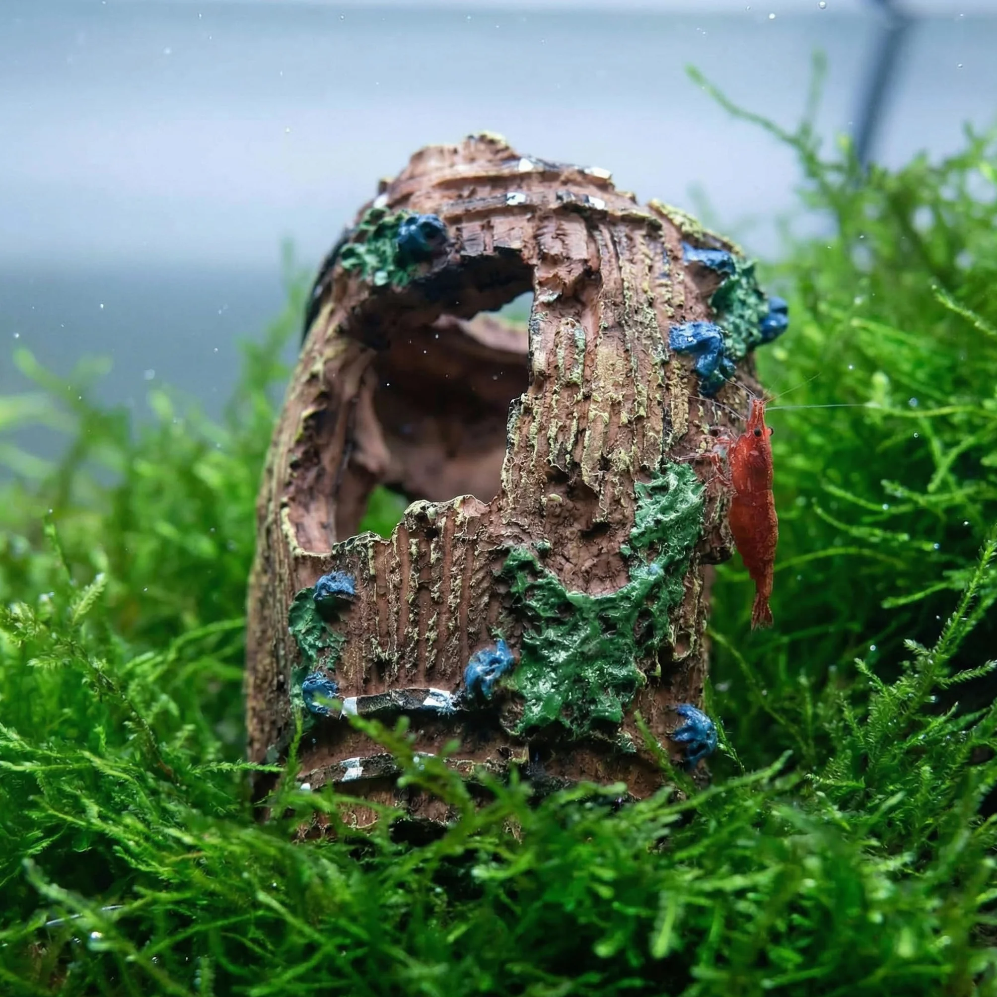 Résine Fish Tank Ornement brisé Barrel Cave Marron Style rétro