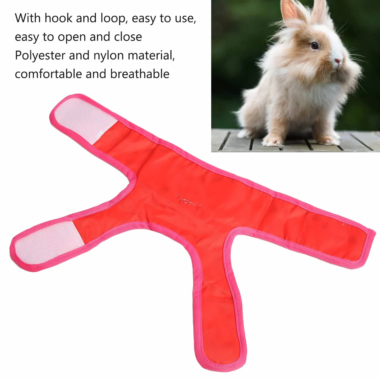 Tnfeeon Harnais Souple et Laisse Ajustable pour Petits Animaux : Lapin, Cochon d'Inde, Chaton, Hamster, Furet - Motif Fraise, Respirant et Confortable