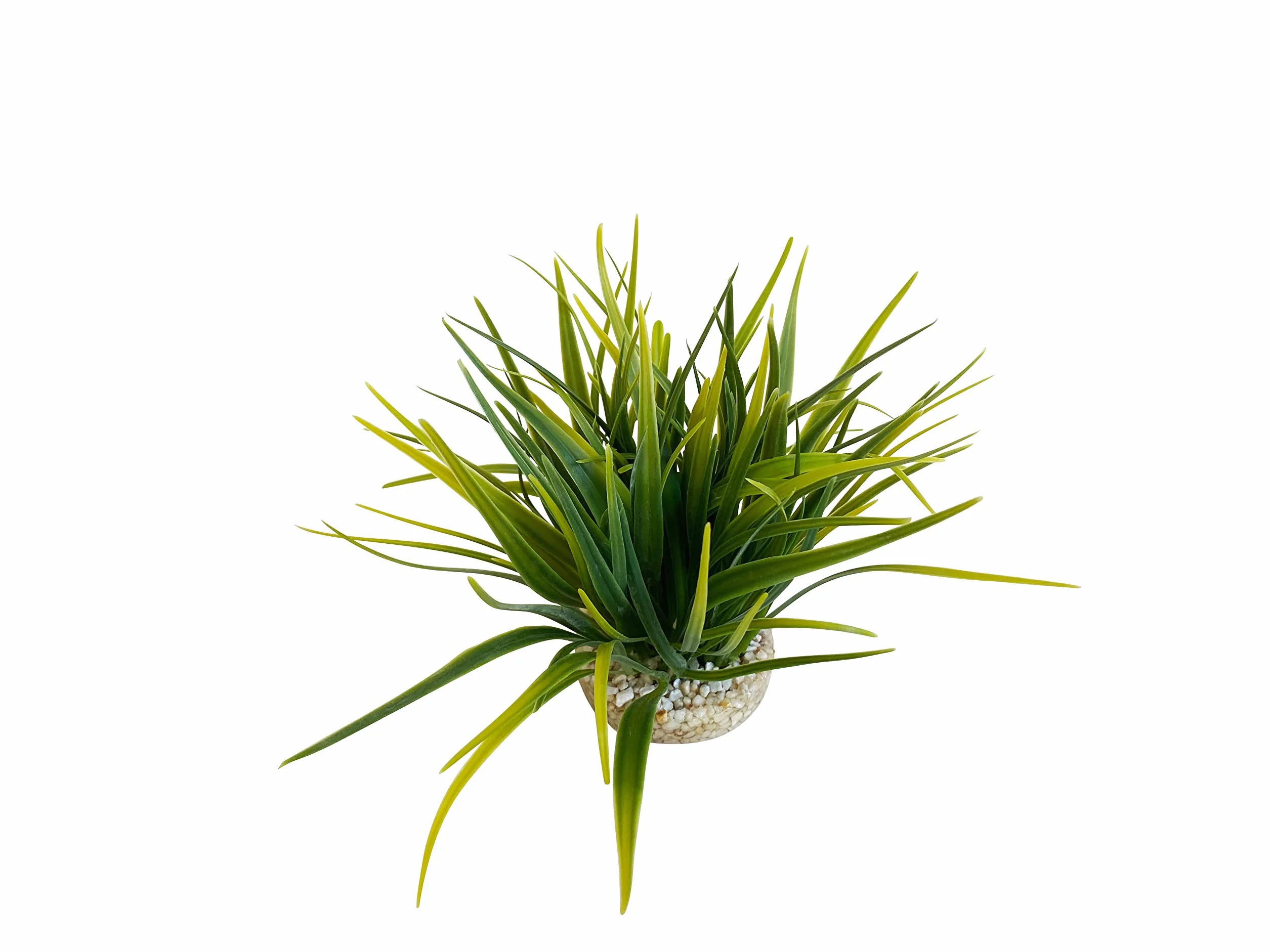 Tyrol Plante d'Aquarium Artificielle Décoration Plastique Socle Buisson Verte Fabriquée en France