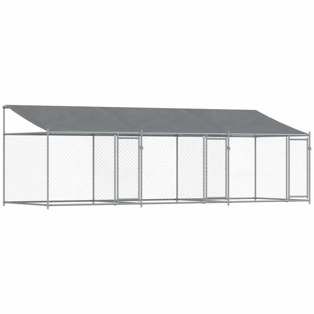 Cage pour Chien Acier Galvanisé Gris 6x2x2m 52.4 kg