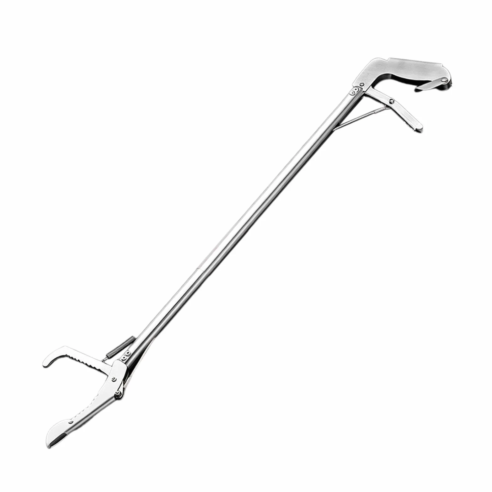 MagiDeal Pince à serpents et reptiles en acier inoxydable antidérapante pliable 150 cm outil d'alimentation à mâchoires larges Bec Coudé