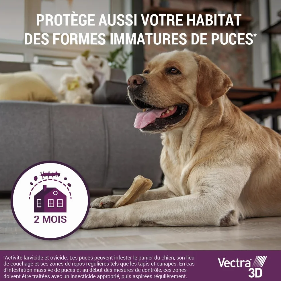 Vectra 3D Solution Spot-on pour Chiens 25-40 kg - 3 Pipettes