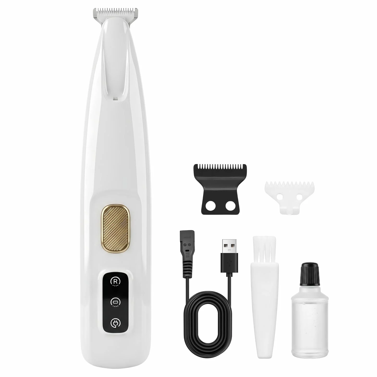 Tondeuse Chat et Chien Silencieuse Rechargeable USB, Lames Sûres Pour Poils Longs