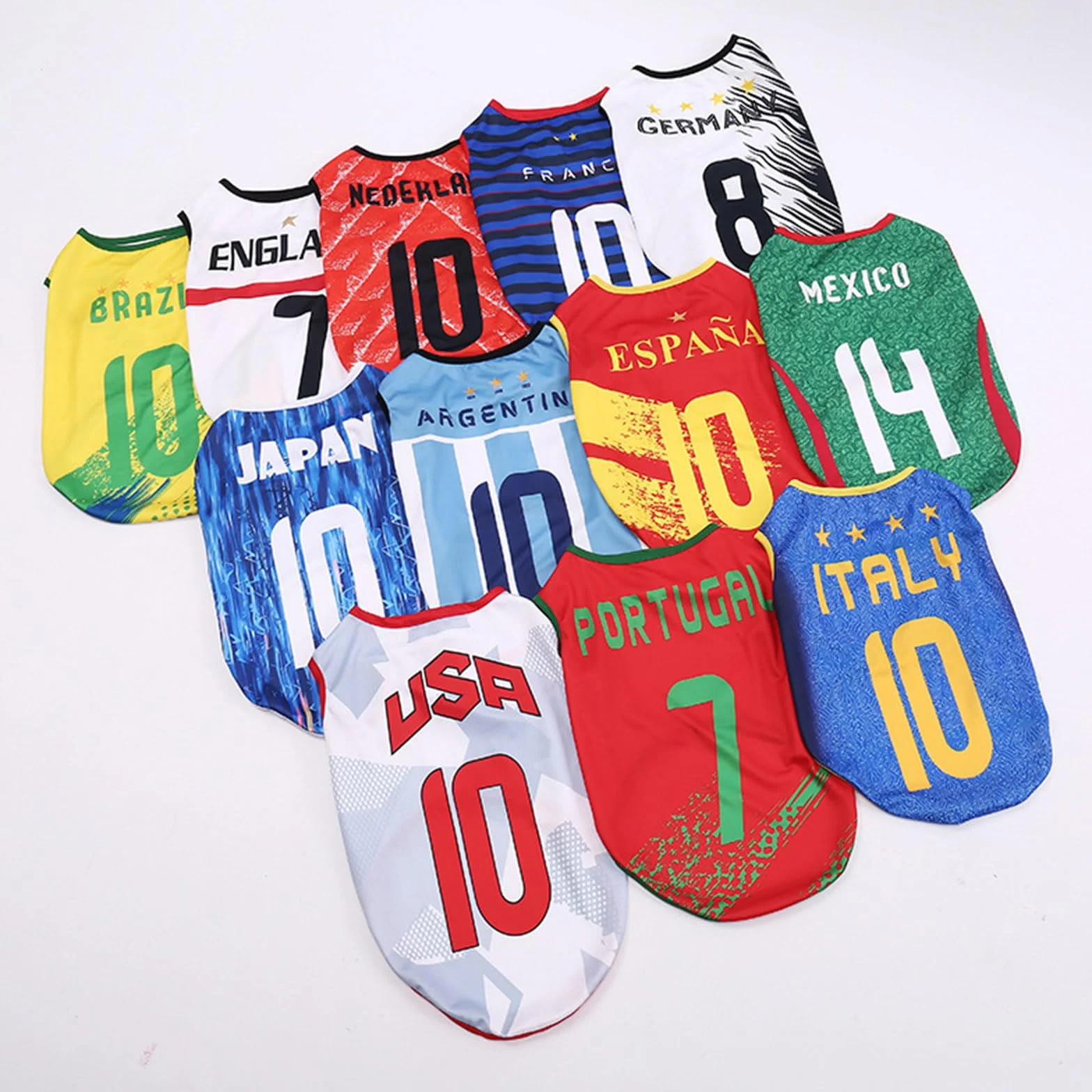 Maillot de Foot sans Manches pour Chien T-Shirt Animal de Compagnie Tailles S à 5XL