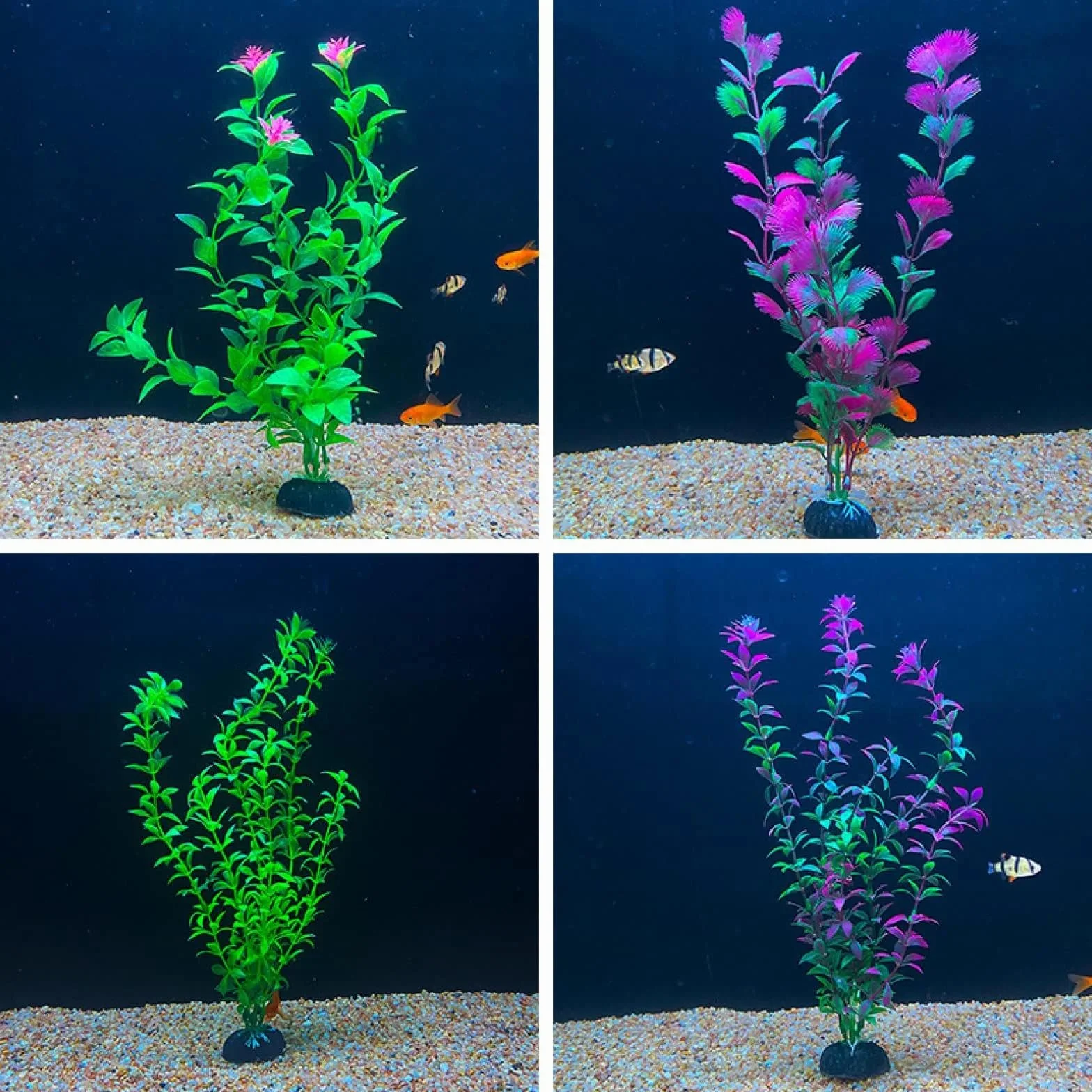 Plante Aquarium Artificielle 23 cm Décorations Aquarium Plantes Hydroponiques Simulation Base Epaissie