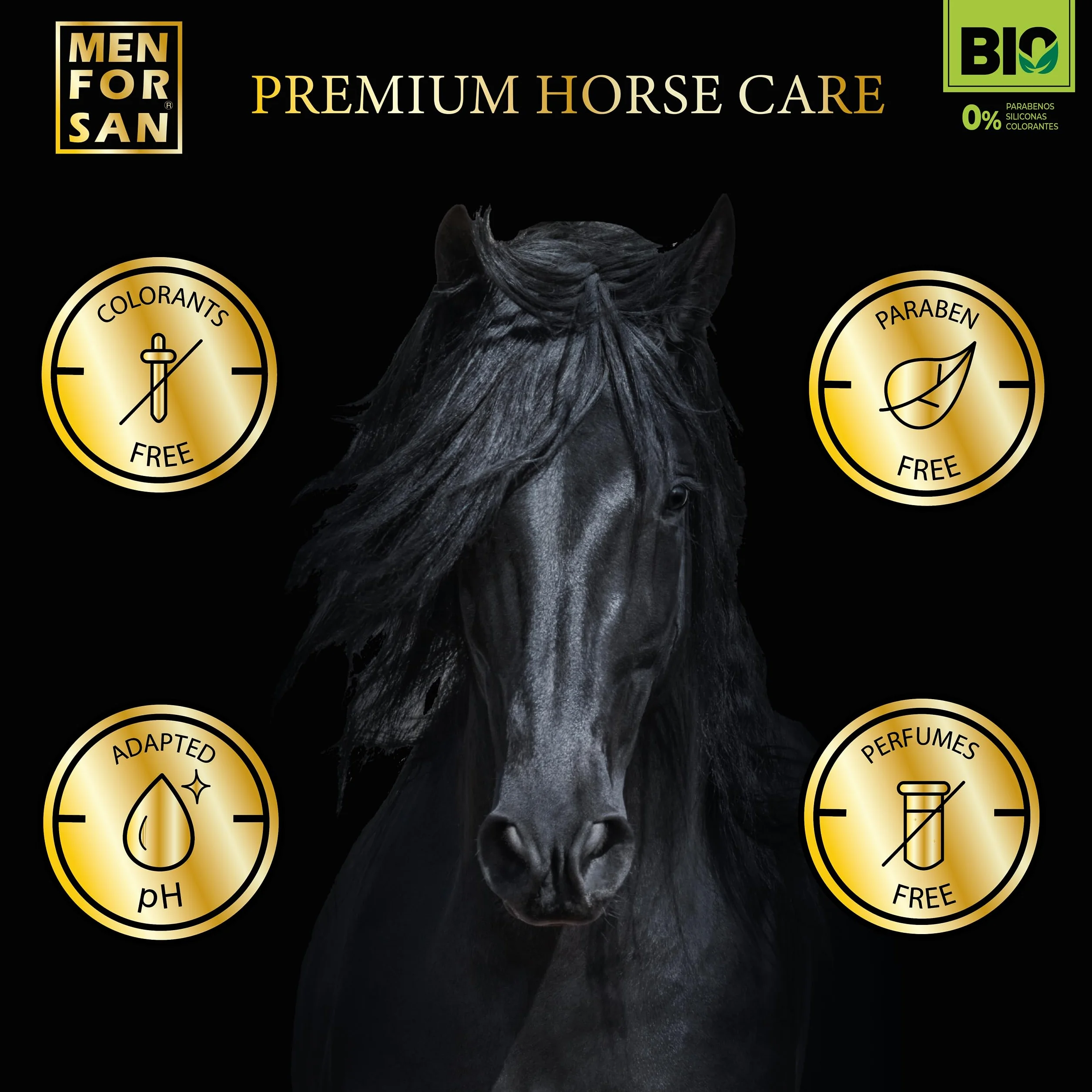 MENFORSAN Gel Liniment pour Chevaux 500ml Apaise Muscles Vegan Natural Premium Horse Care