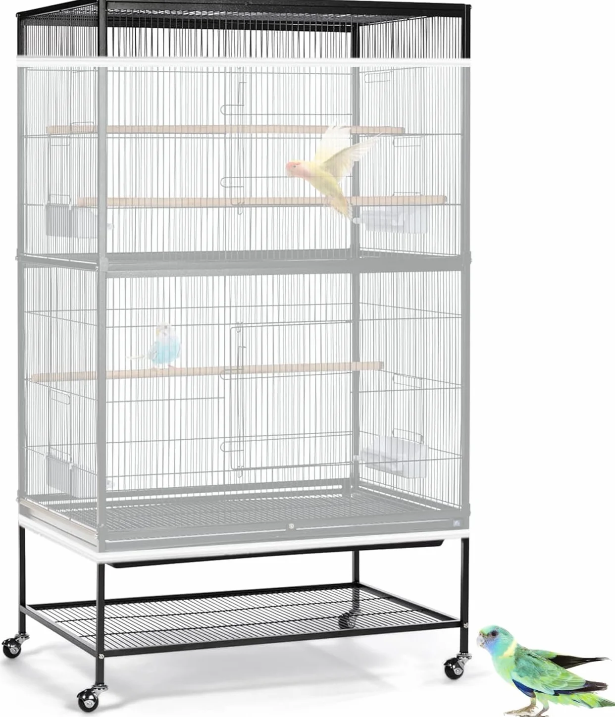 ASOCEA Extra Large Cage À Oiseaux Couverture Filet de Perroquet en Maille de Nylon 118x31.5in 300x80cm Blanc