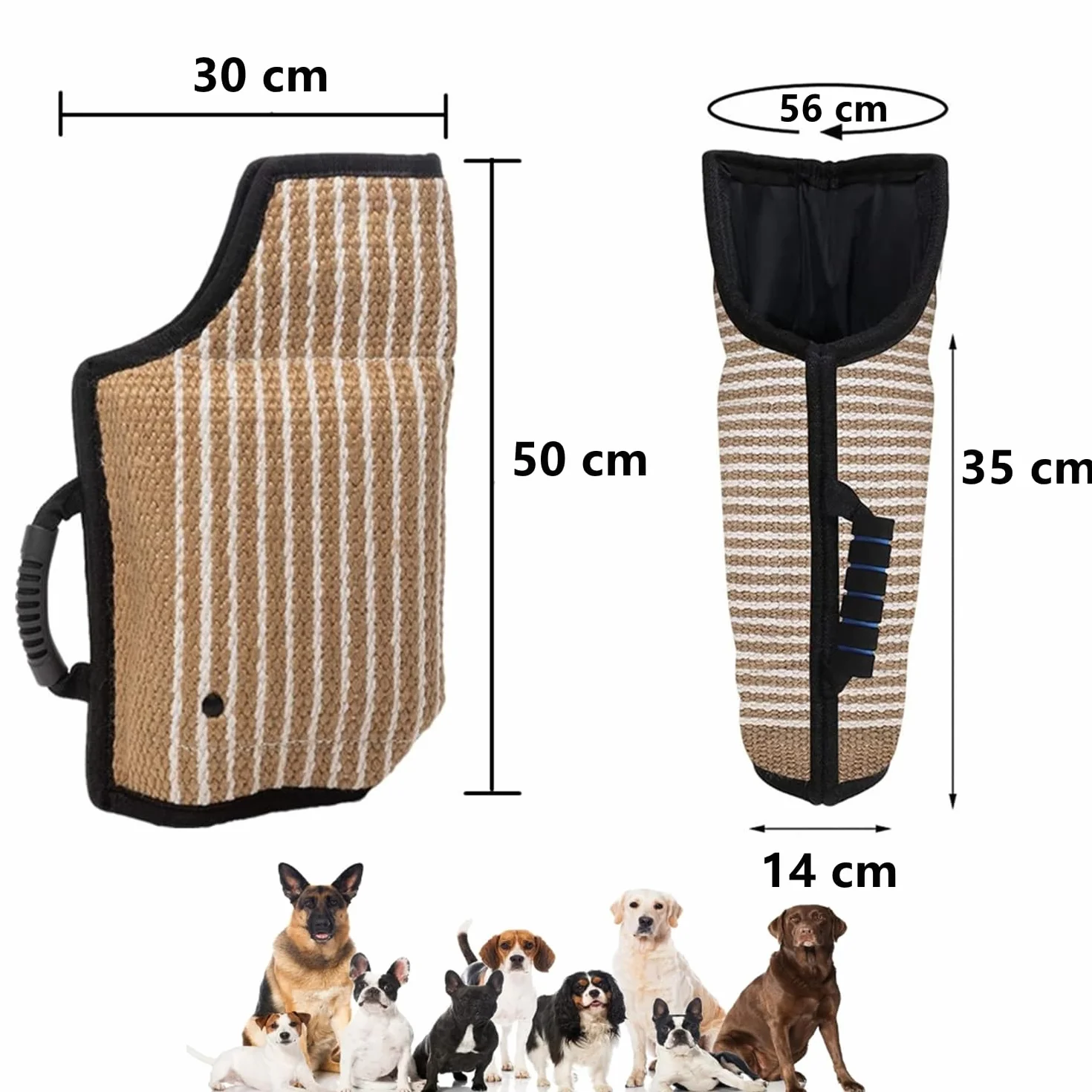 Manchon de Protection pour Chien en Jute Morsure de Chien Manche Épaisse Formation