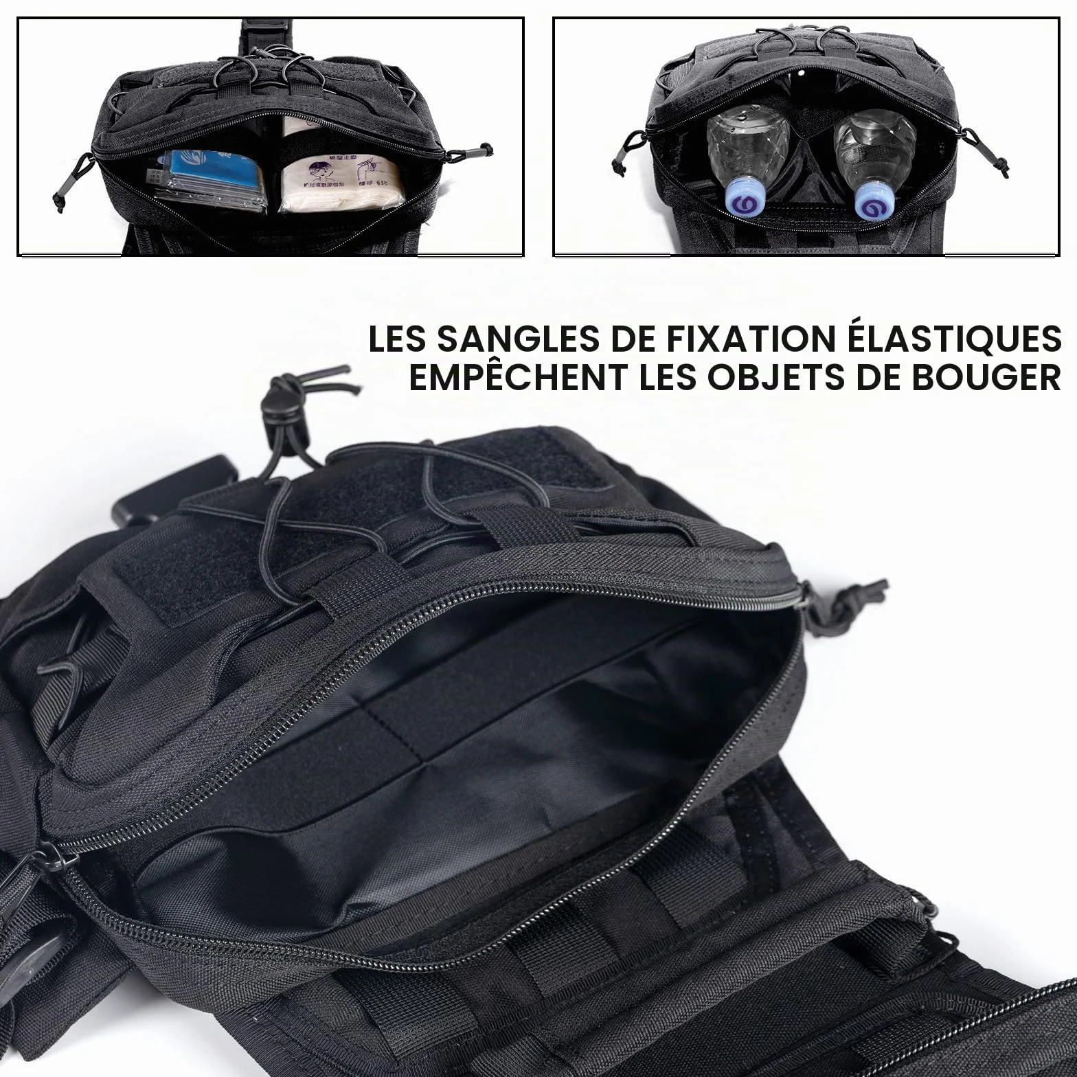 EXCELLENT ELITE SPANKER Sac à Dos pour Chien Hound Sac à Dos de Selle Voyage Camping Randonnée Chiens Moyenne Grande Taille 2 Poches latérales BLK-L