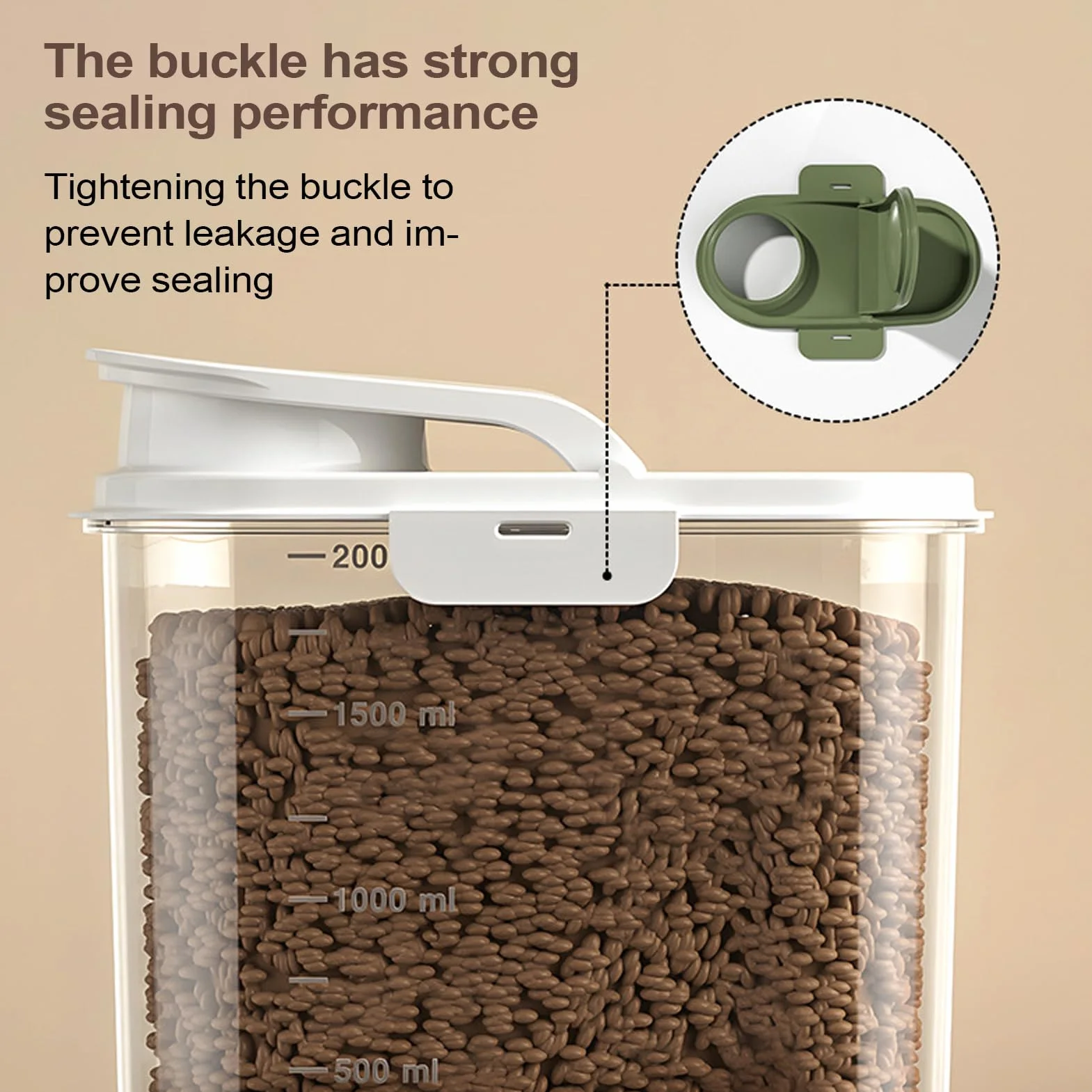 Boîte De Rangement Pour Nourriture De Chat - Récipients pour Croquettes avec Couvercles Étanches | Bac Organisateur 2L Avec Couvercle Pour Garde-Manger Snacks Friandises Pour Chat Riz Céréales