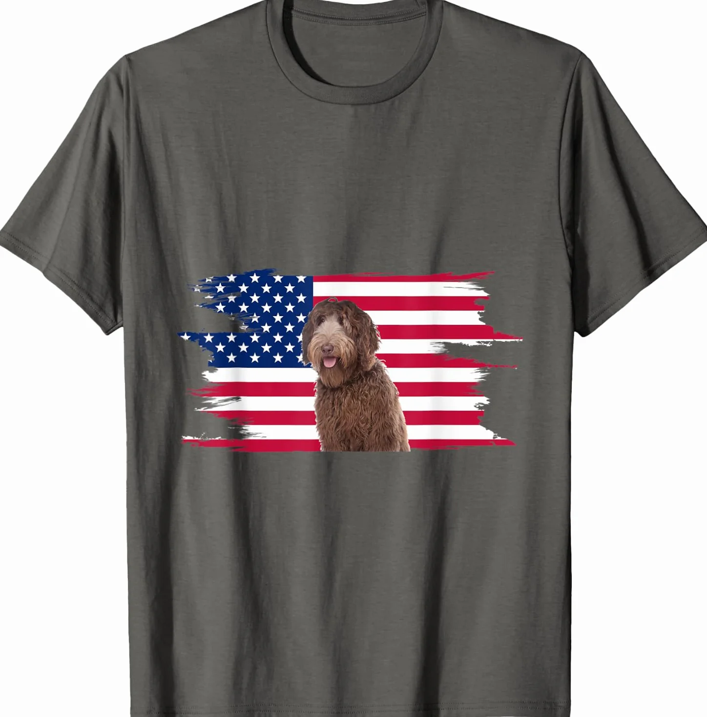 American Flag Dog Labradoodle T-Shirt