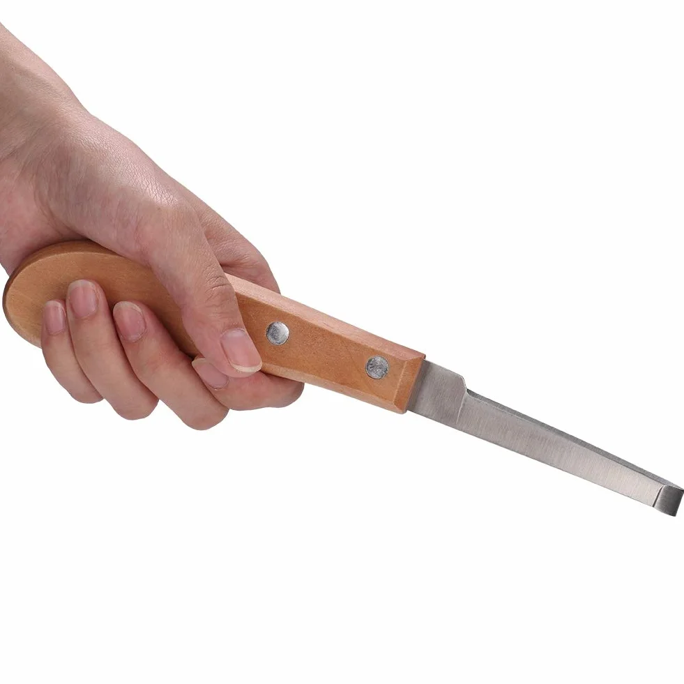 Couteau à Sabot Pointu, Outils de Maréchal-ferrant à Gauche Ou à Droite, Outil de de Couteau à Sabot en Acier Au Carbone pour L'utilisation de Chevaux de Bétail, 8,5 Pouces (Main Droite Droite)