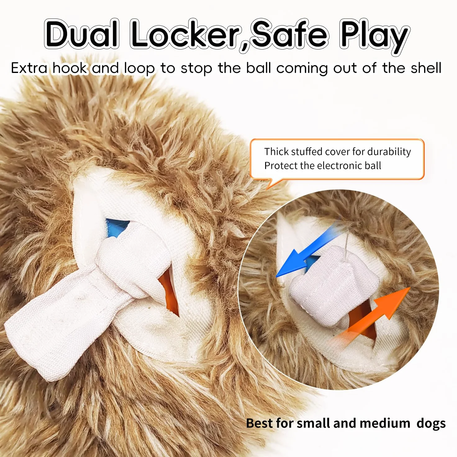 Jouet interactif pour chien, jouet couineur en peluche pour les garder occupés, jeu autonome avec balle vibrante et rebondissante rechargeable pour chiens de petite/moyenne taille - Hérisson