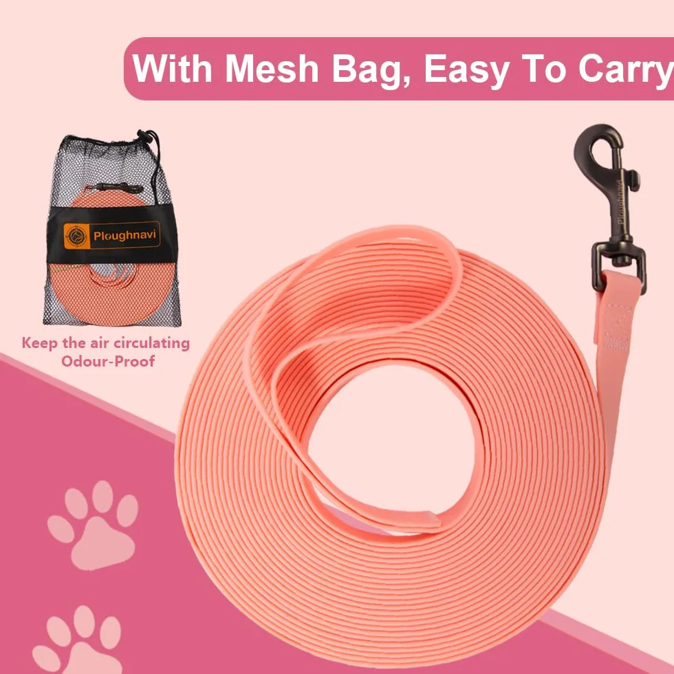 Longe pour Chien avec Poignée et Sac de Rangement, Laisses de Dressage étanches 1.5m-15m Robuste