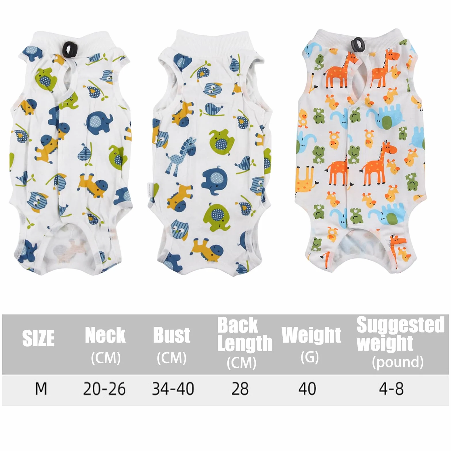 Lot de 2 combinaisons de convalescence pour chat après chirurgie, body de protection post-chirurgie, taille M