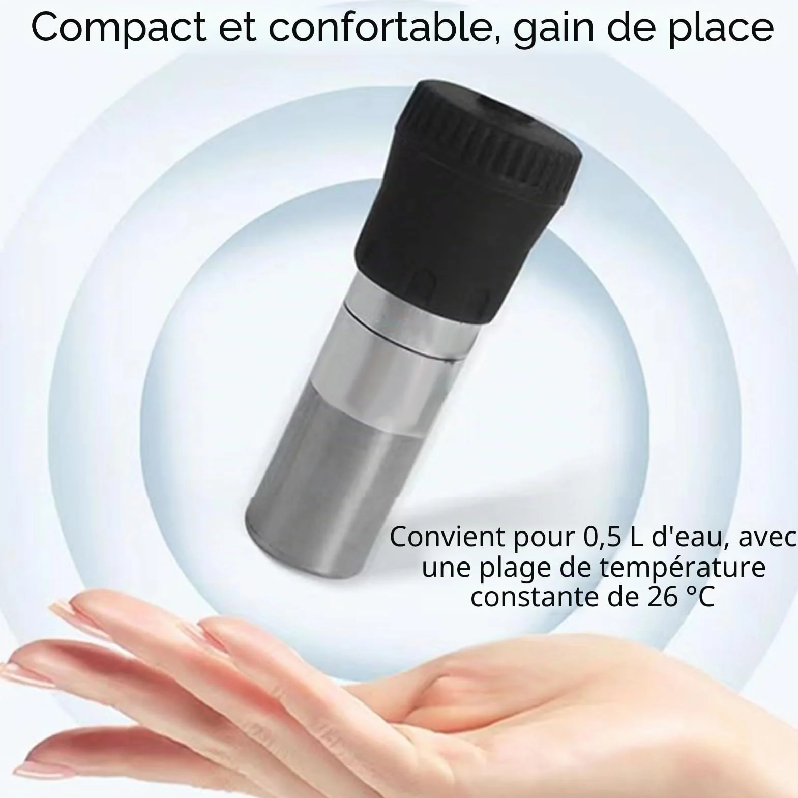 Bâton chauffant d'aquarium USB 5 W, chauffage d'aquarium avec design de sécurité robuste, contrôle automatique de la température, chauffage d'aquarium, conçu pour les petits aquariums d'eau salée et