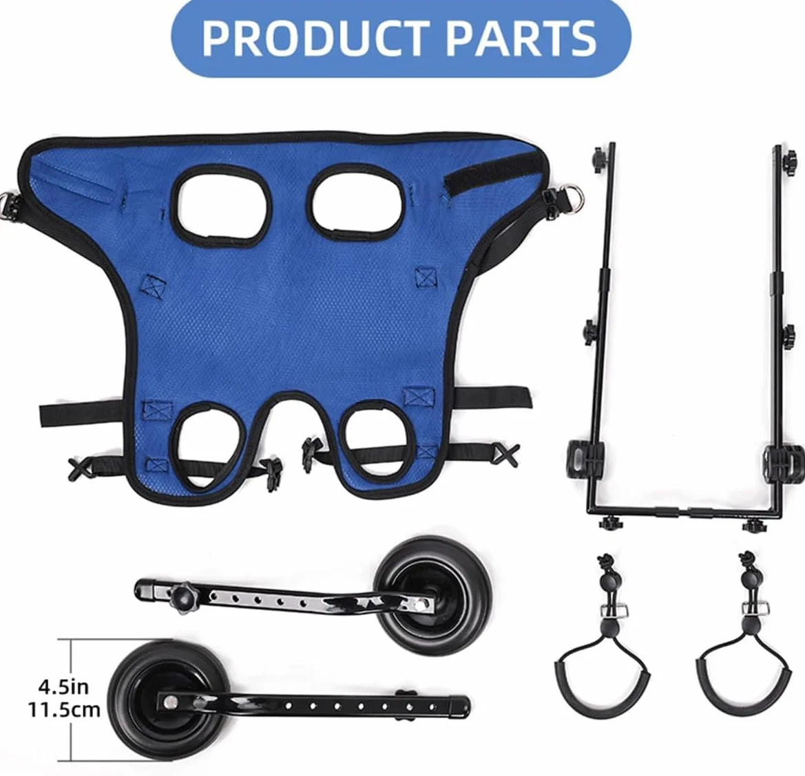 Fauteuil roulant réglable pour chien Aide à la mobilité Chariot de réhabilitation XS