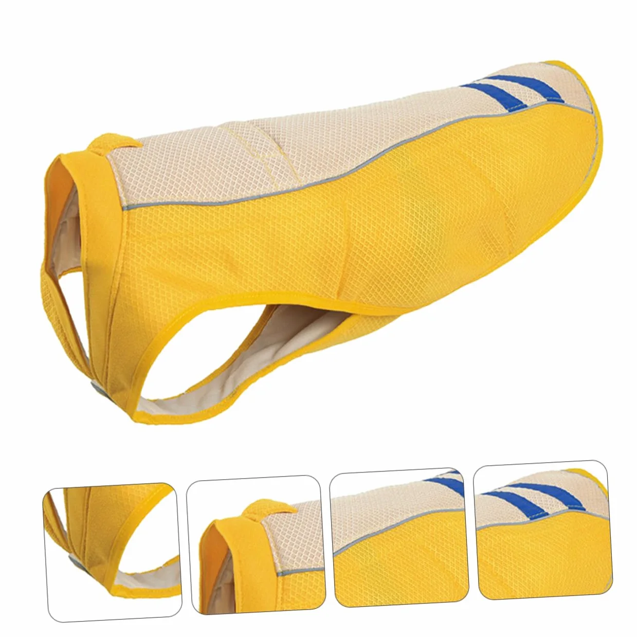 Gilet Rafraîchissant et Prévenant Le Coup de Chaleur pour Chien Jaune en Polyester Confortable et Fêtes du Weekend pour Parades D'été