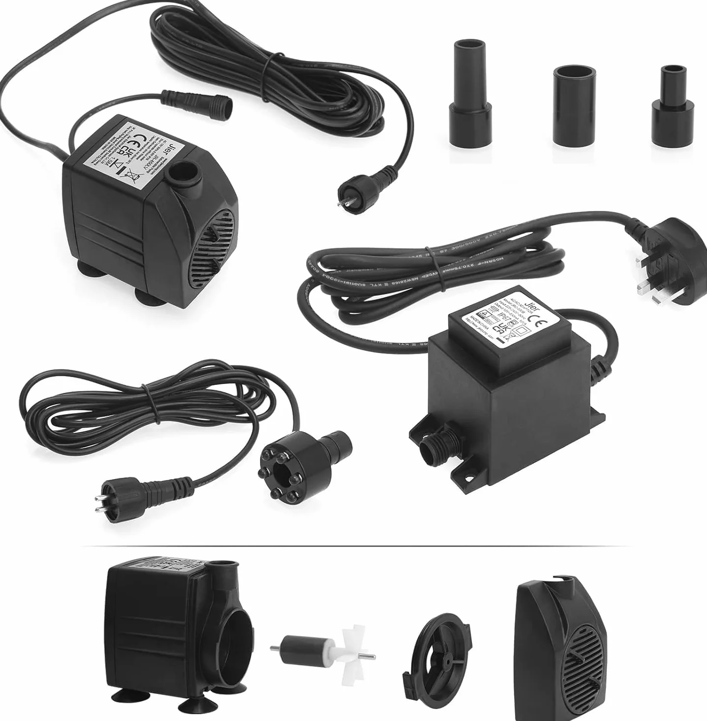 BARST Pompe submersible fontaine 12 V AC 800 l/h 10 m LED JR-800LV