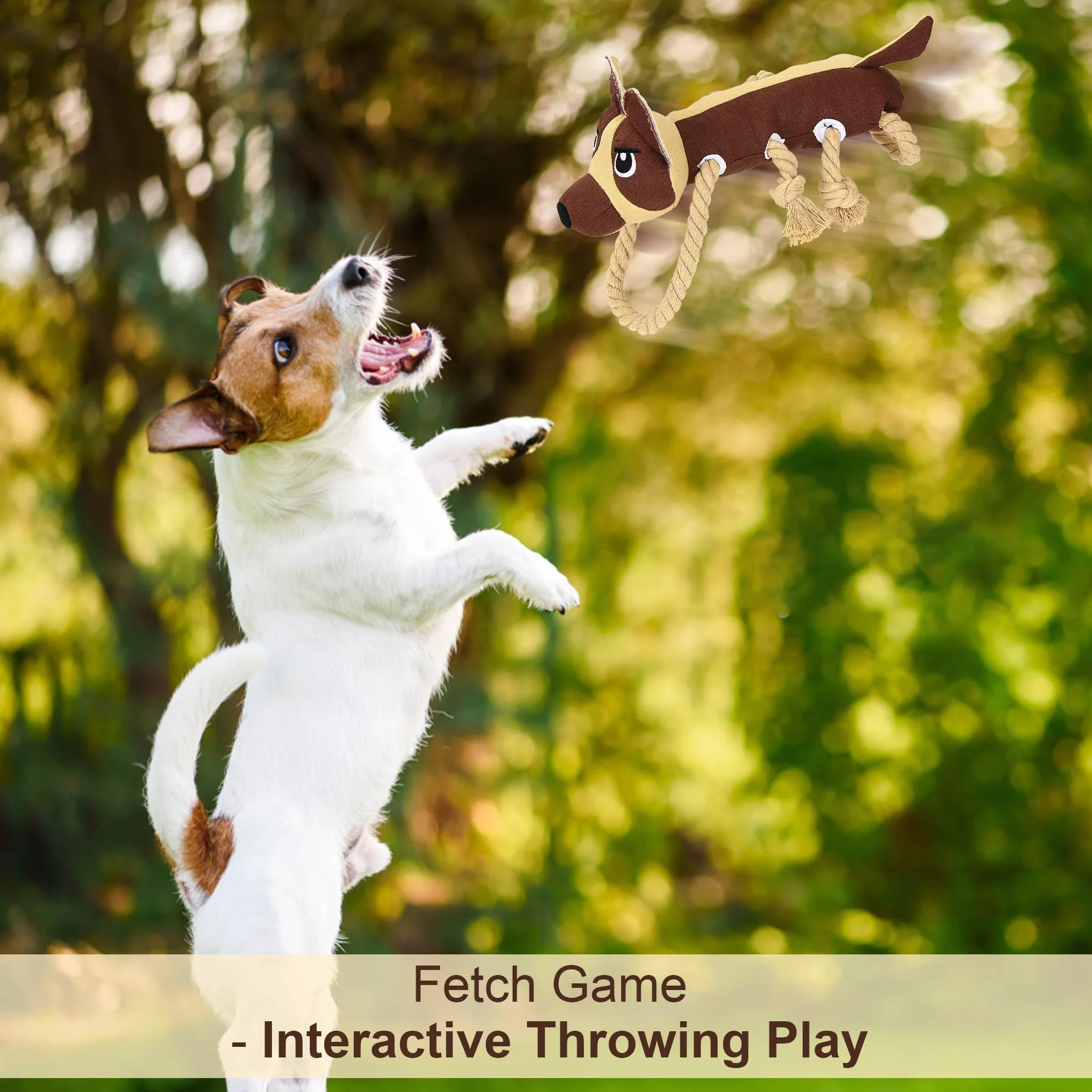 Iokheira Jouets pour Chiens à Couinement en Forme de Bouledogue Peluche Interactif Petite et Moyenne Taille