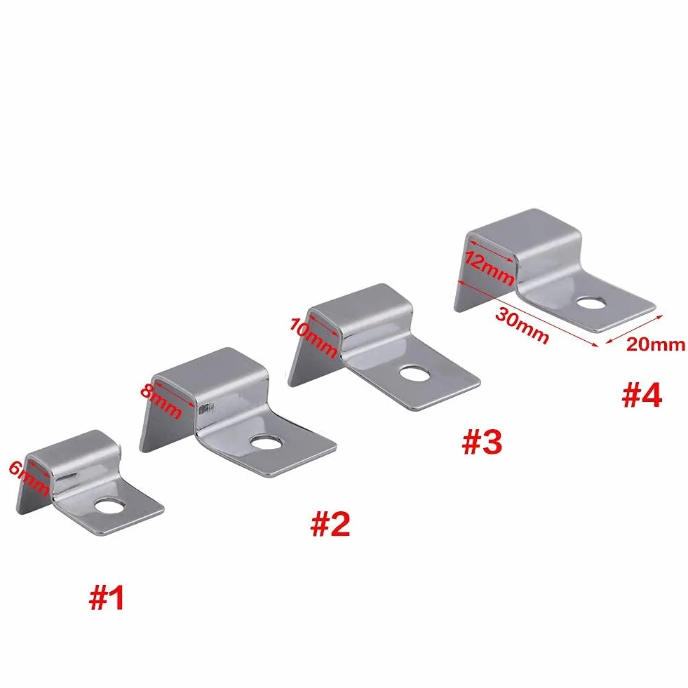 Aquarium Verre Couvercle Clip Support en Acier Inoxydable 4 PCS/Set