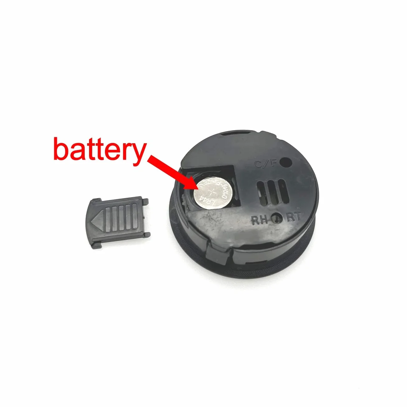 JZK Lot de 3 petits thermomètres hygromètres numériques ronds avec batterie pour voiture/chambre/salle de bain, moniteur d'humidité, jauge de température et d'humidité pour réservoir de reptiles
